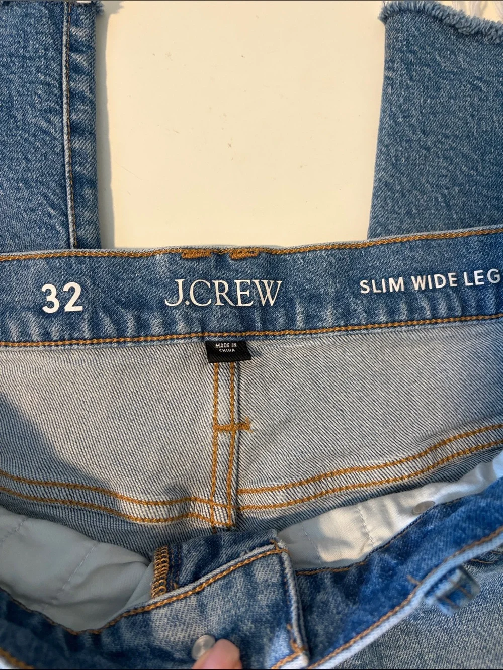 J. Crew Slim Wide Leg Women's Jeans in Light Blue Size 32